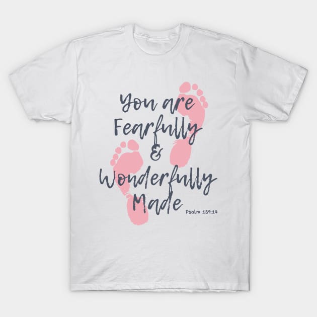 You Are Fearfully & Wonderfully Made T-Shirt by Saltlightbox Apparel